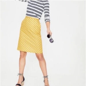 Boden Yellow Mini Skirt